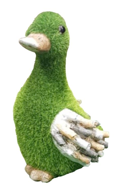 Kent Collection Animals Duck Flocked Grass Garden Large ... Kent Collection Animals Duck Flocked Grass Garden Large