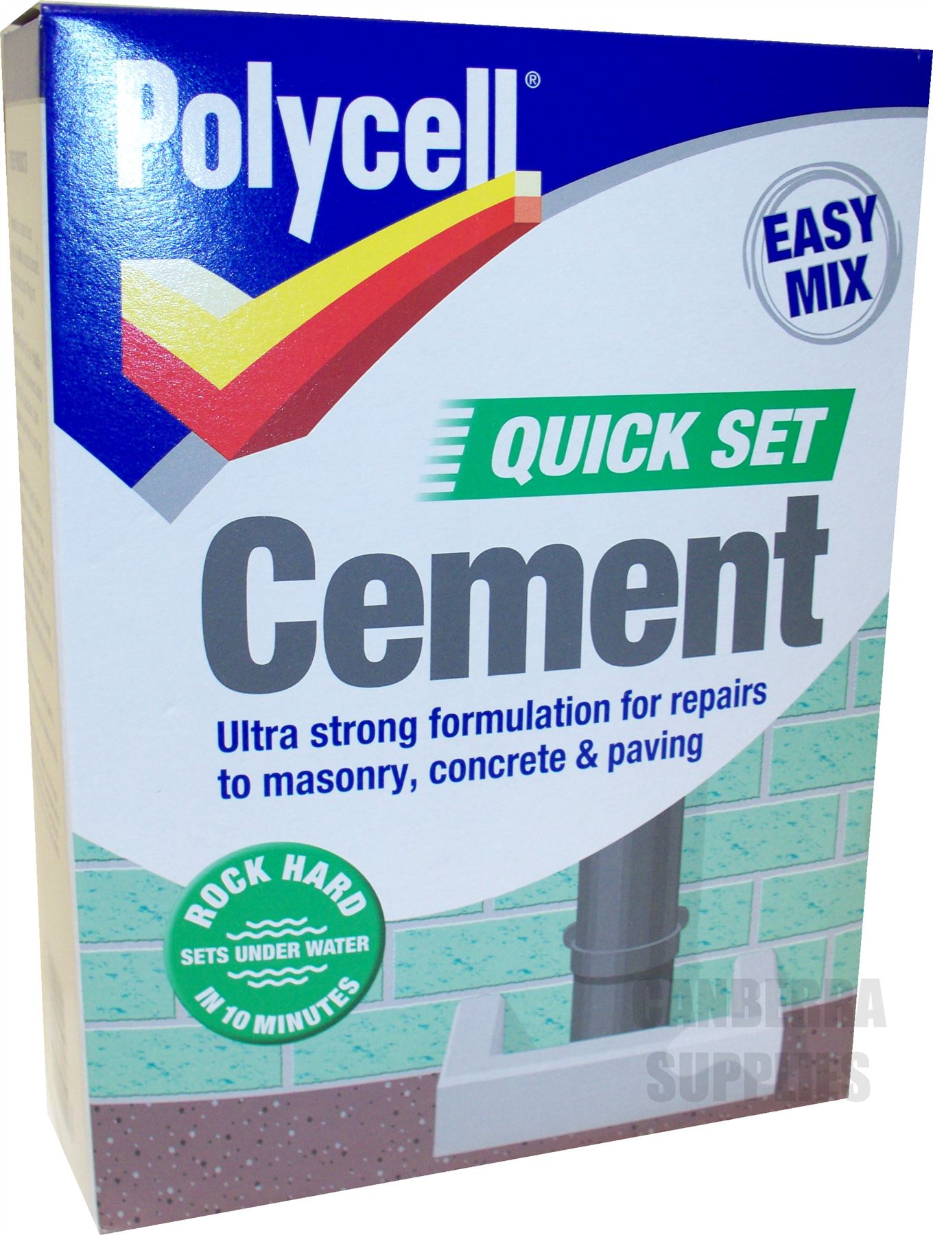 POLYCELL POLYFILLA QUICK SET EASY MIX CEMENT 2KG MASONARY CONCRETE