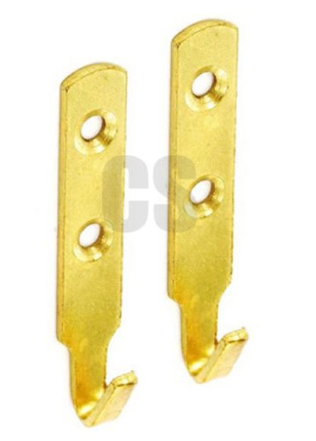 SECURIT BRASS HEAVY DUTY PICTURE MIRROR WALL HANG HOOKS PACK OF 2 ...