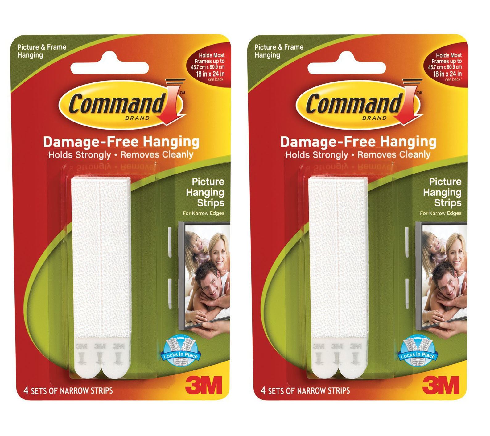 8 X 3M COMMAND NARROW ADHESIVE PICTURE HANGING STRIPS DAMAGE FREE eBay