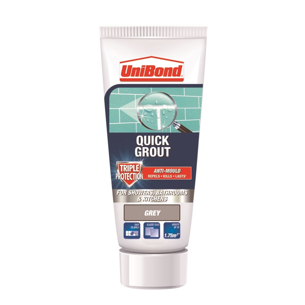 UniBond Triple Protect AntiMould Wall Tile Quick Grout Tube Grey 5010383312176 eBay