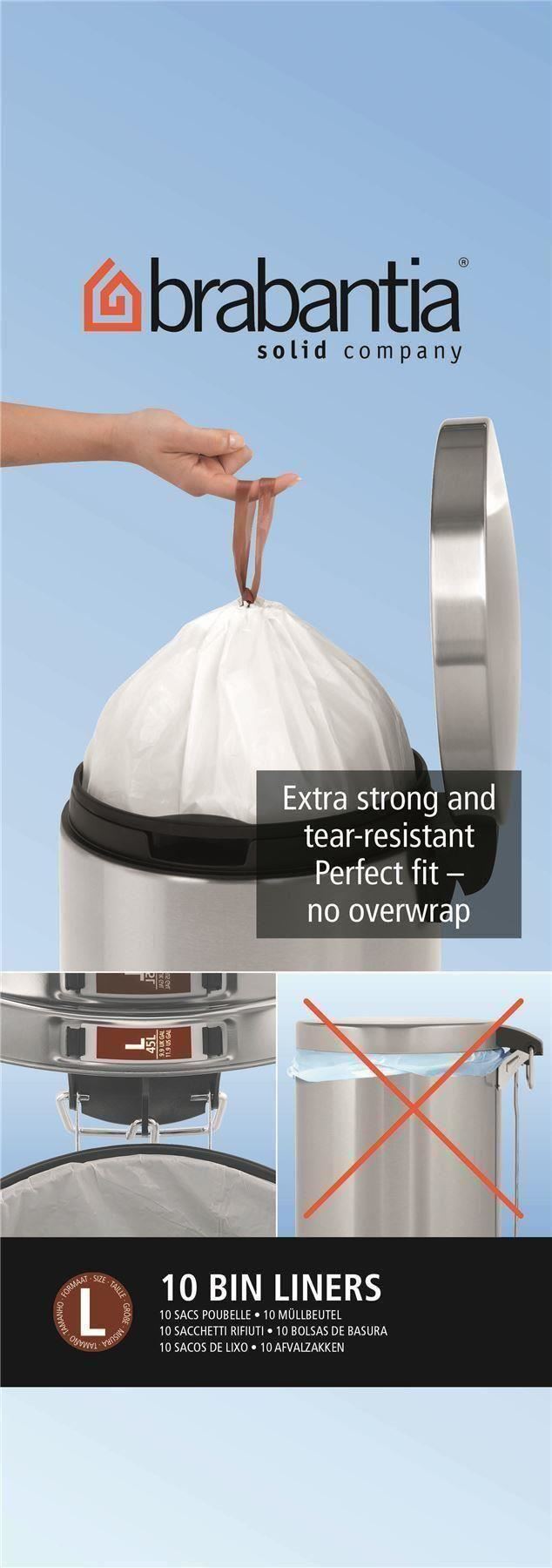 BRABANTIA BIN WASTE LINER RUBBISH BAGS 3L 5L 10L 12L 15L 18L 20L 30L