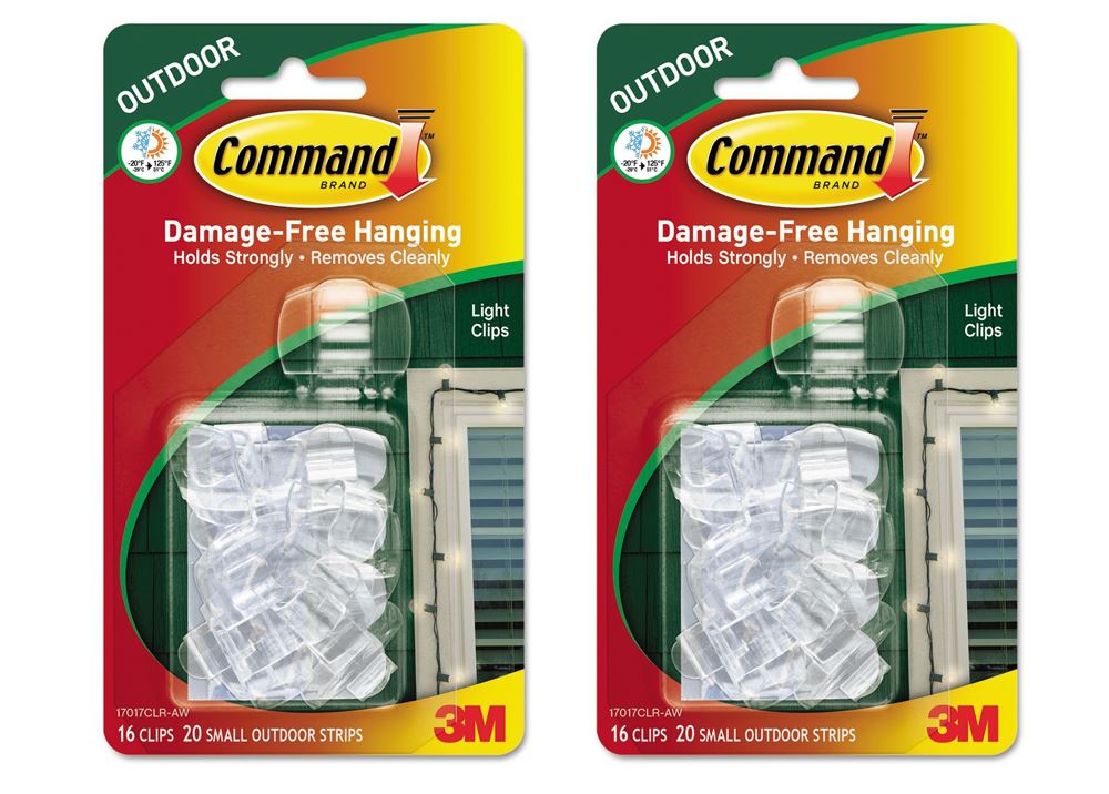 32 x 3M Command Outdoor Light Clips Clear All Weather eBay
