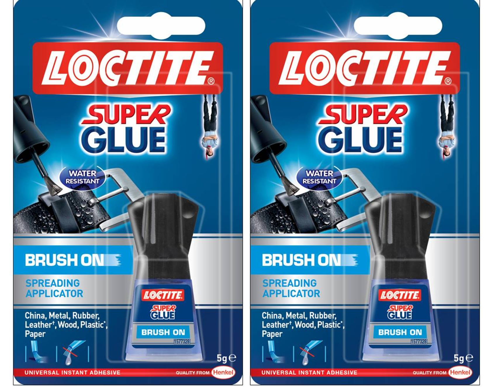 Loctite 2 X Instant Super Glue Adhesive Easy Brush Bottle Water