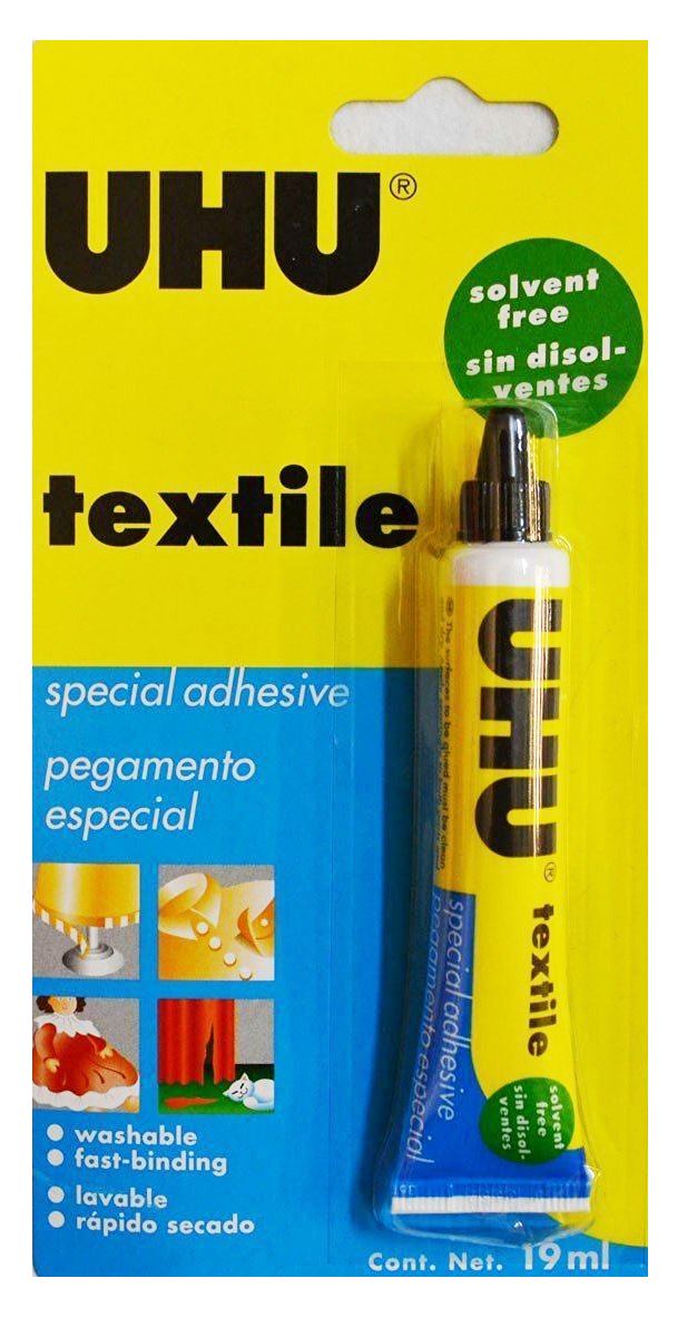 UHU Solvent Free Fabric Hemming Mending Textile Glue Adhesive 19ml eBay