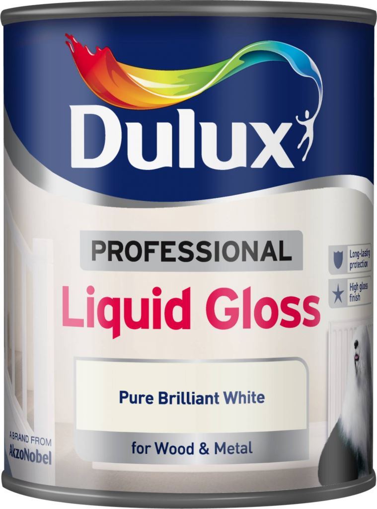 Dulux Professional Liquid Gloss Paint Wood & Metal Pure Brilliant White