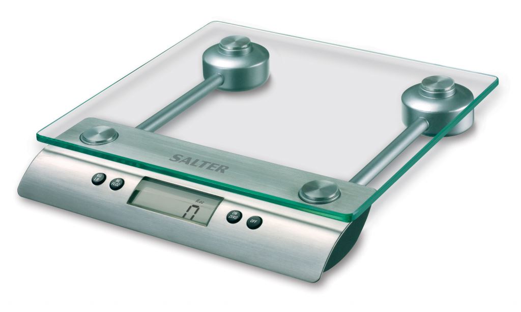 Salter Aquatronic Digital Kitchen Weighing Scales Glass Platform Silver