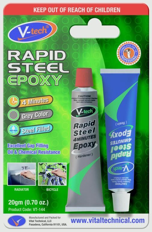 Streetwize Vtech Rapid Steel Epoxy Resin Quick Reinforced Metal Weld