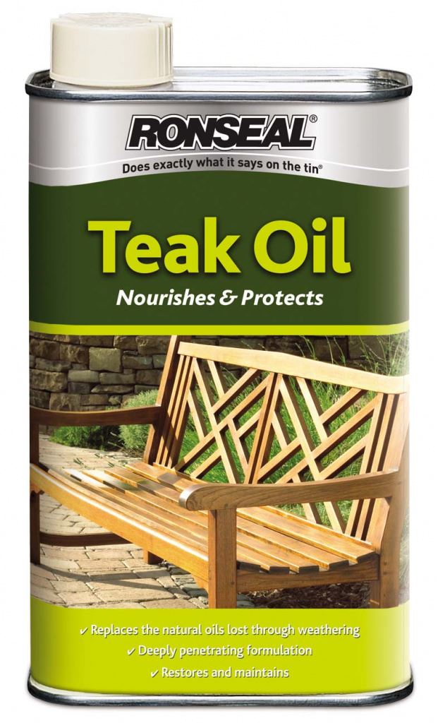 RONSEAL GARDEN CLEAR HARDWOOD CARE FURNITURE TEAK OIL PROTECTOR 1 LITRE