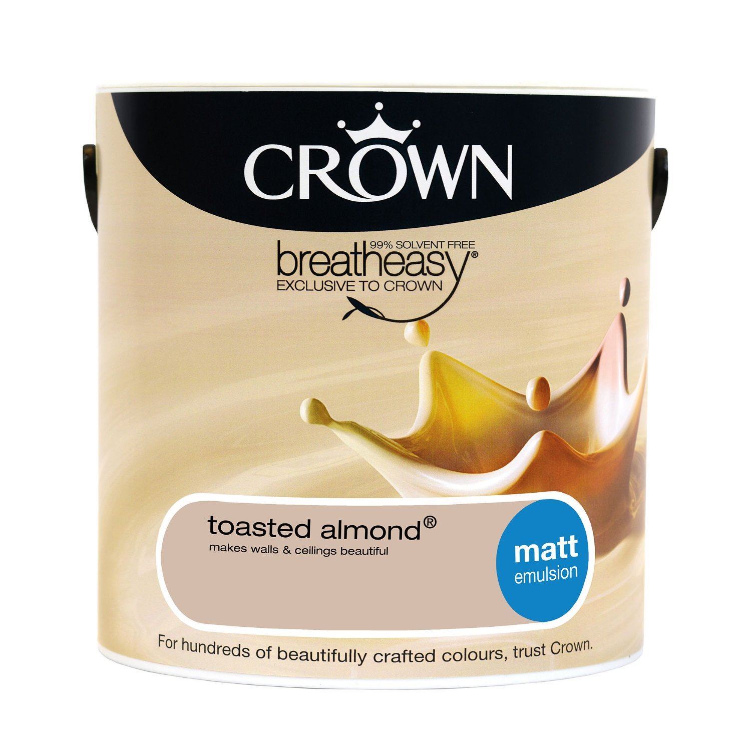 CROWN BREATHEASY TOASTED ALMOND MATT EMULSION PAINT 2.5L 5010131442353 eBay