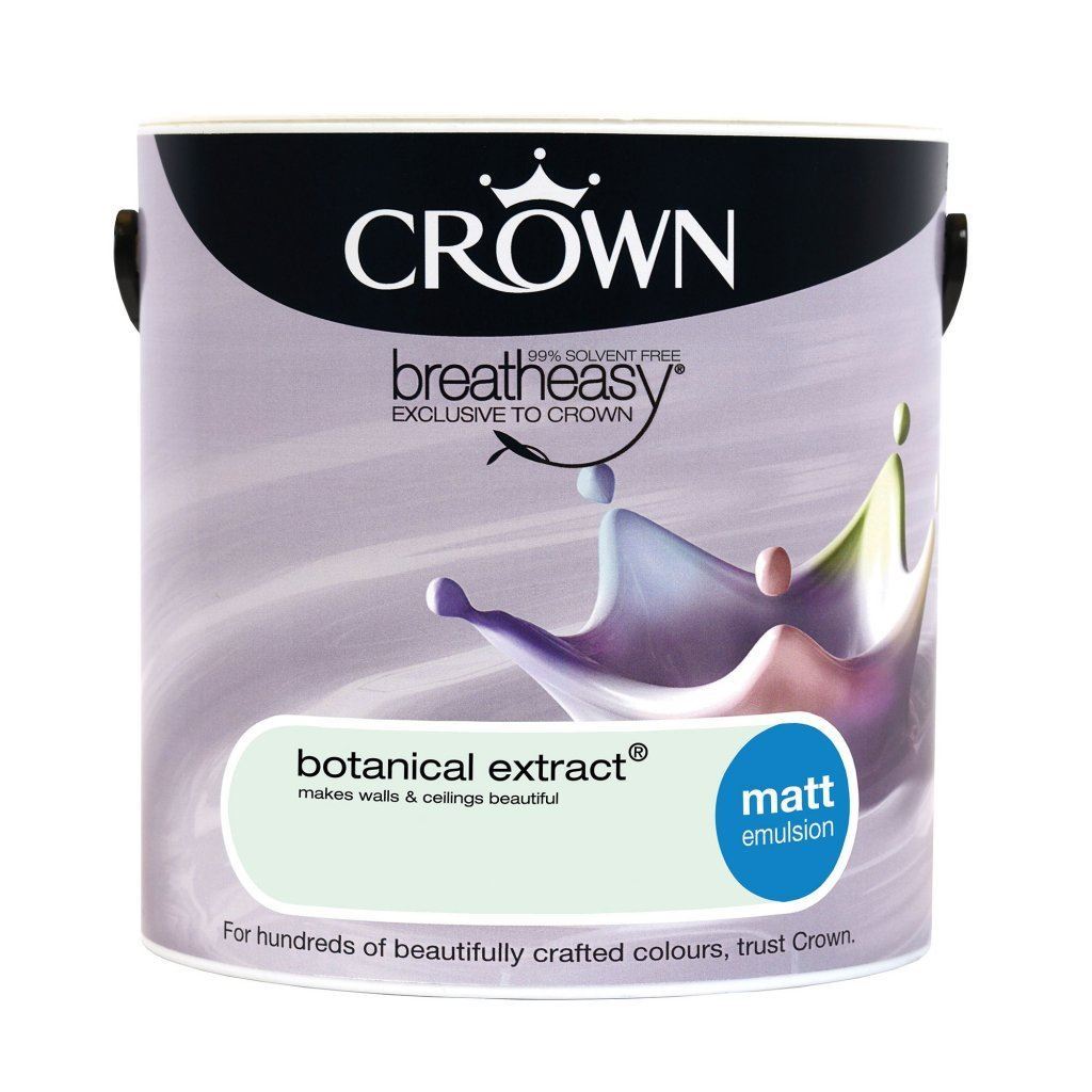 CROWN BREATHEASY BOTANICAL EXTRACT GREEN MATT EMULSION PAINT 2.5L eBay