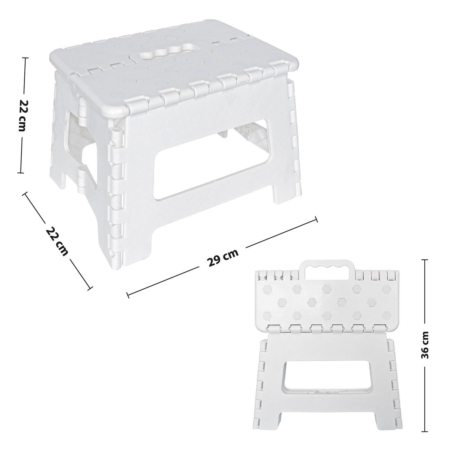 Folding Step Stool Plastic Foldable Multi Purpose Dual Step Stool Small Large - Picture 50 of 50