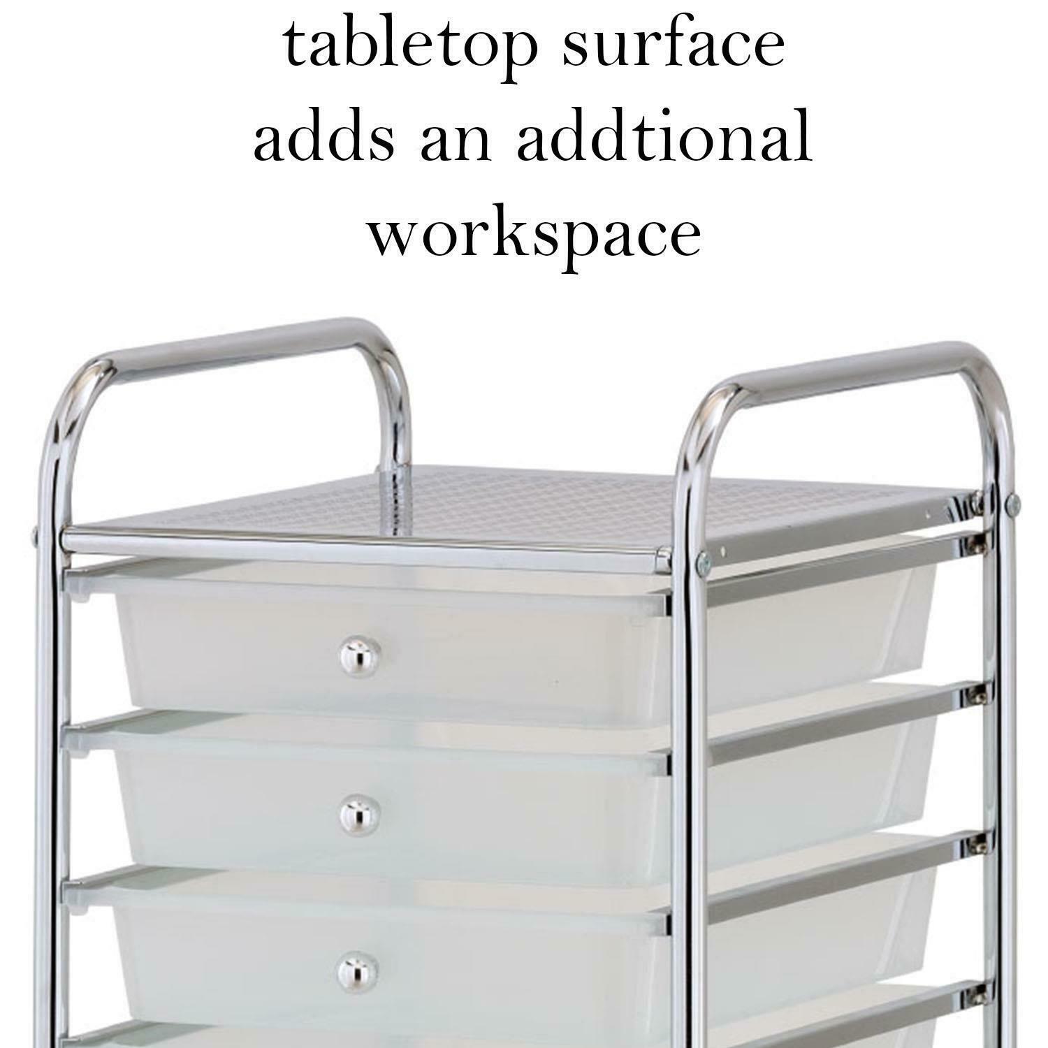 10-15 Drawer Make Up Mobile Home Office Beauty Salon Portable Storage Trolley - Picture 20 of 22