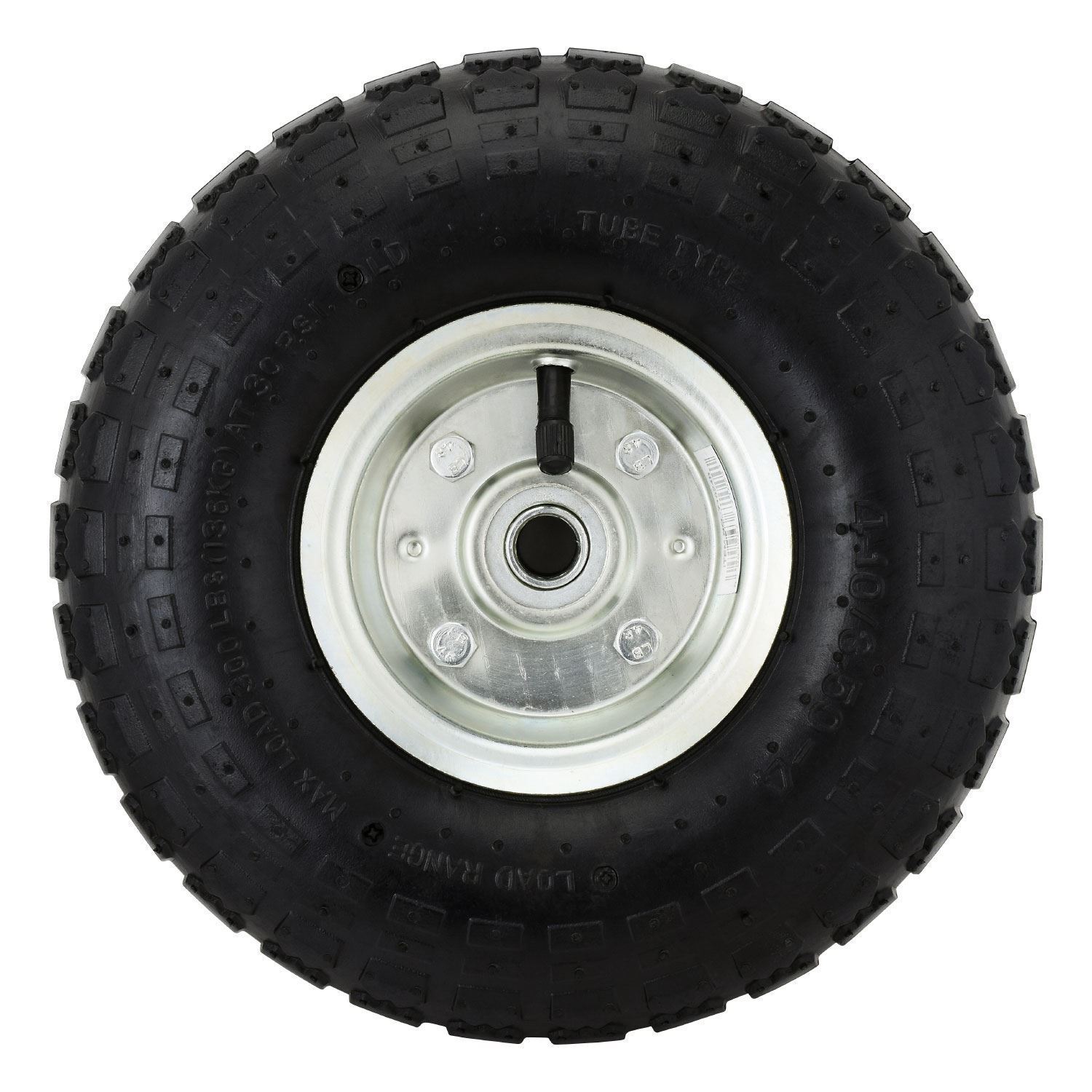 4 x 10/"Heavy Duty Pneumatic Sack Truck Trolley Wheel Barrow Tyre Tyres Black