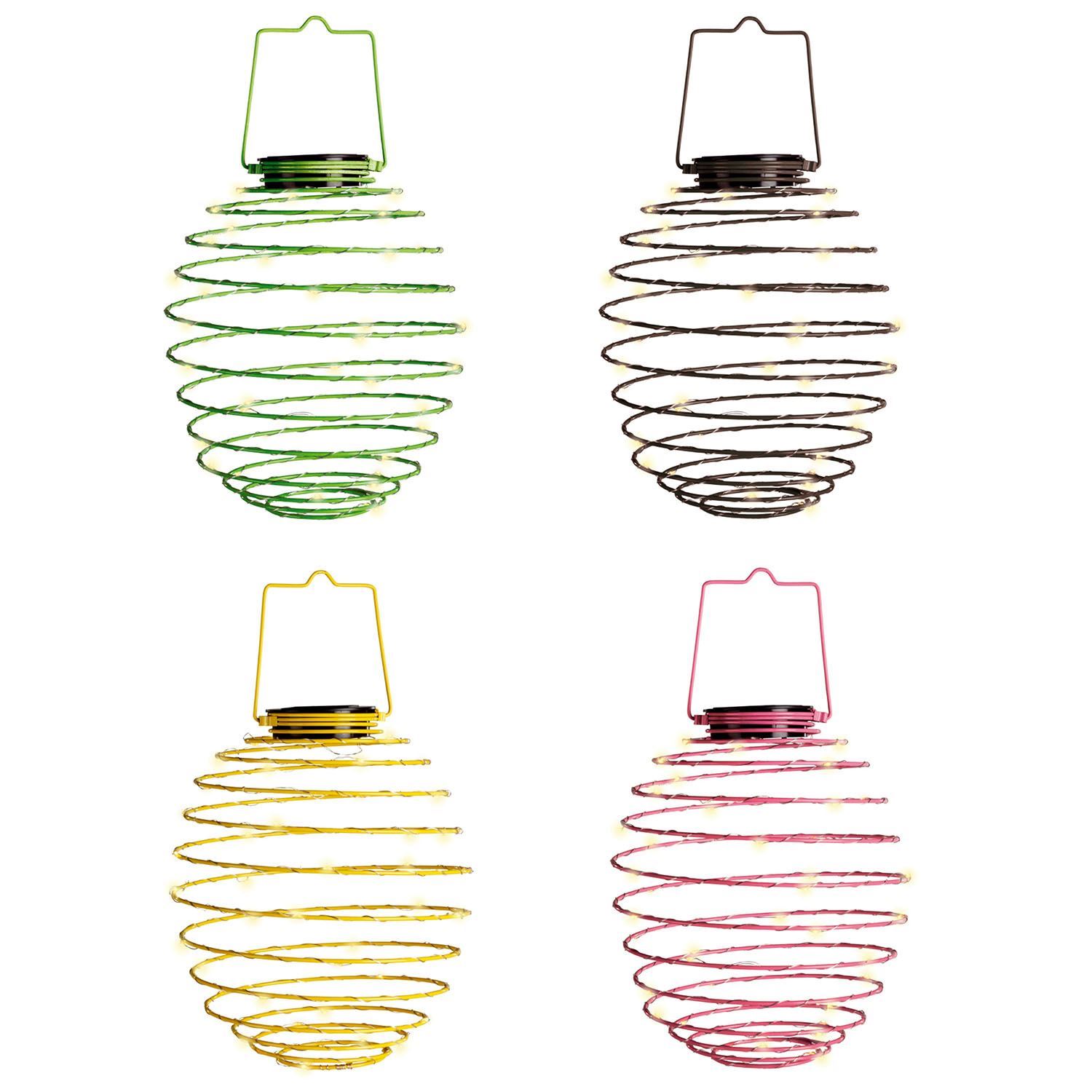 Outdoor 45 Leds Garden Solar Hanging Beehive Style Spiral Lantern