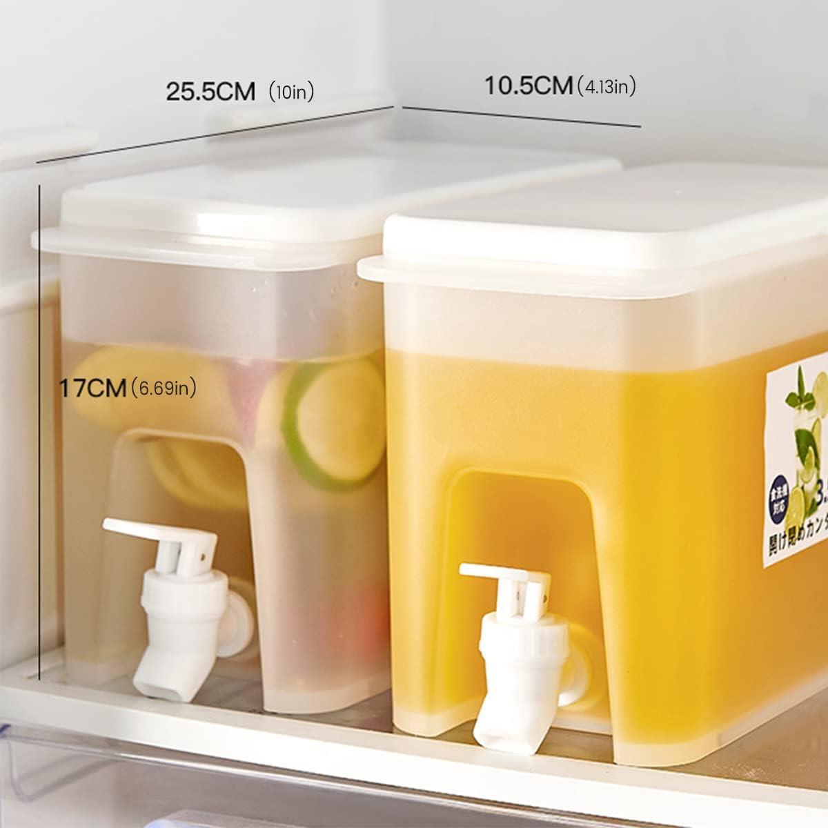 3.5/5L Jug With Tap Cold Water Container Lemonade Drink Dispenser Refrigerator - Picture 7 of 15