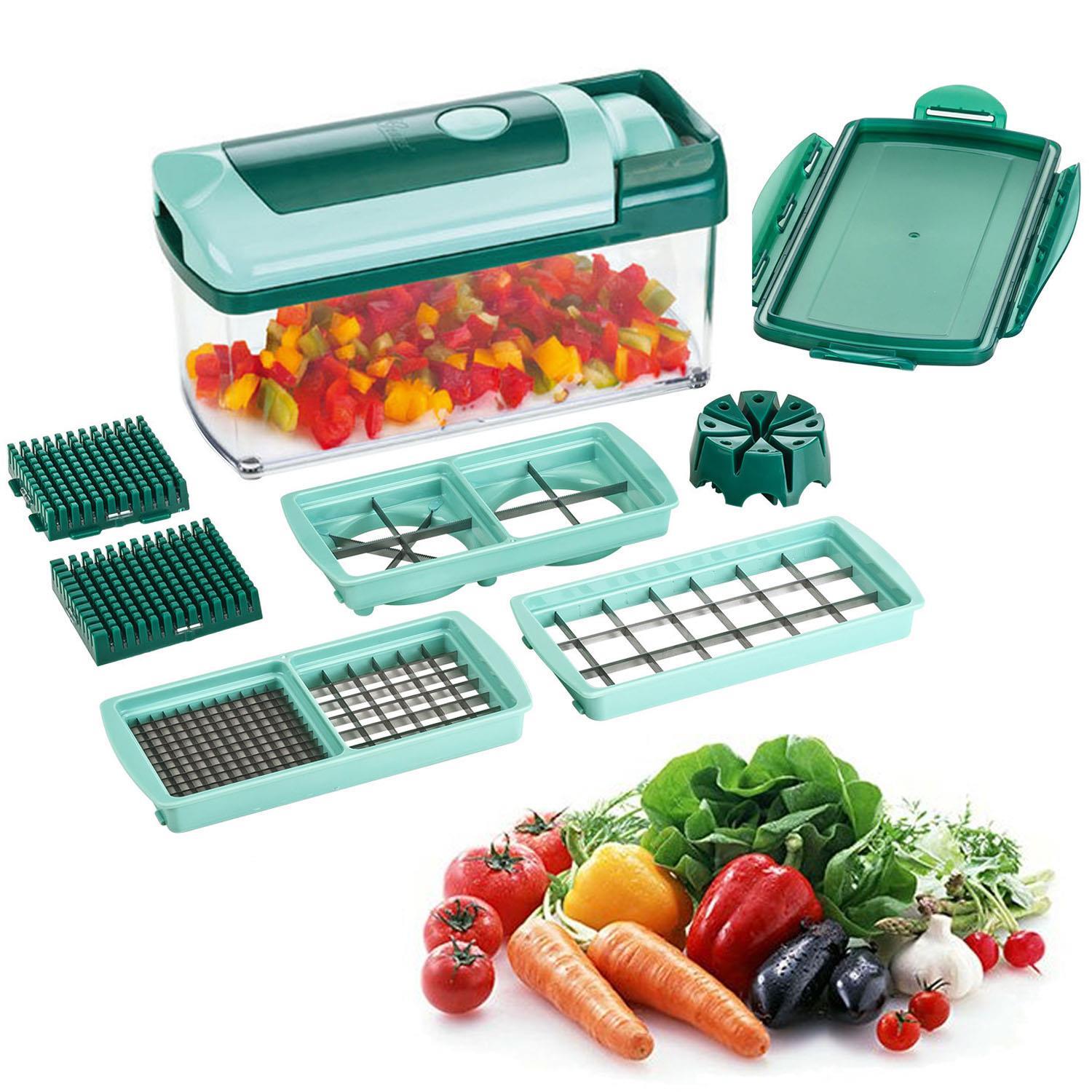 7 in 1 Mandoline Kitchen Vegetable Fruit Food Cutter Slicer Adjustable Blades UK