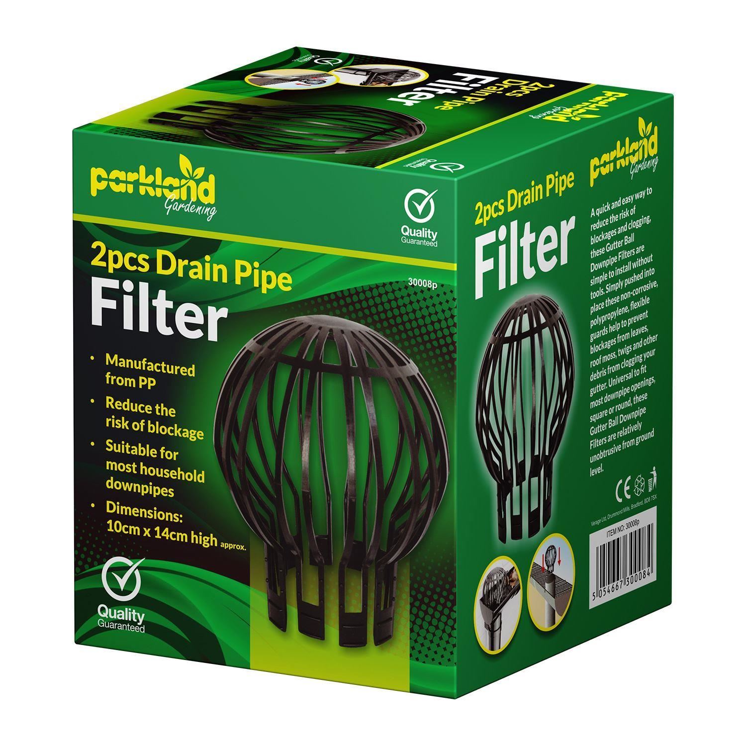 Pack Of 4 Gutter Leaf Debris Trap Guard Drain Pipe Cover Downpipe