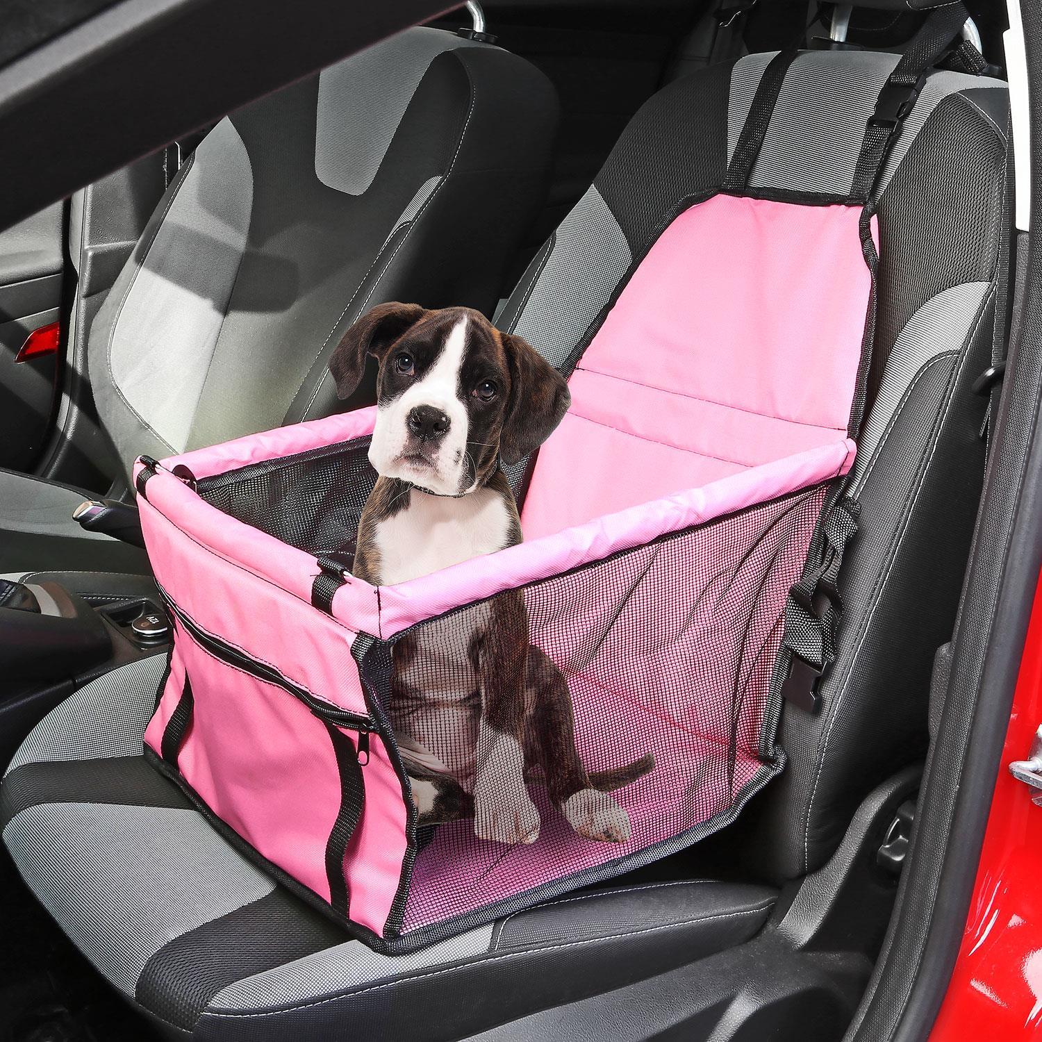 Folding Pet Dog Car Seat Safe Booster Cat Puppy Travel Carrier Bed Bag Basket UK - Picture 21 of 22