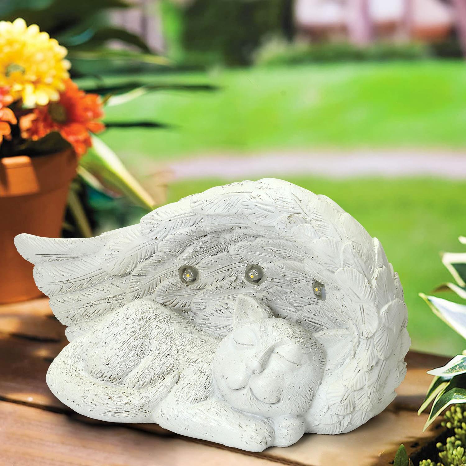 Solar LED Light Up Pet Animal Grave Memorial Marker Outdoor Remembrance Cat/Dog - Picture 5 of 13