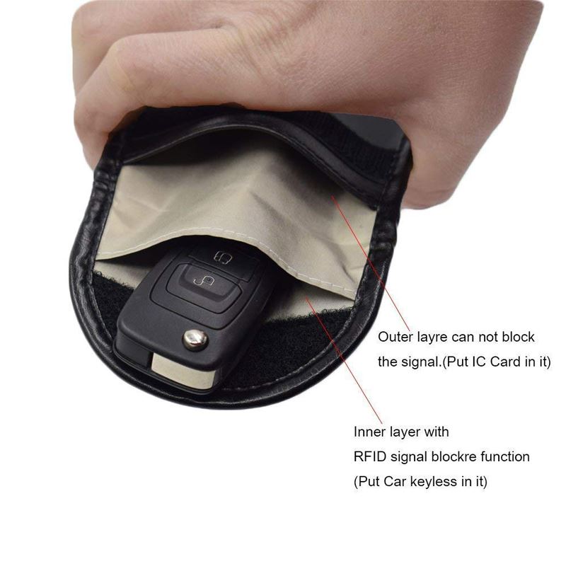 4 x Car Key Signal Blocker Case Faraday Cage Fob Pouch Keyless RFID