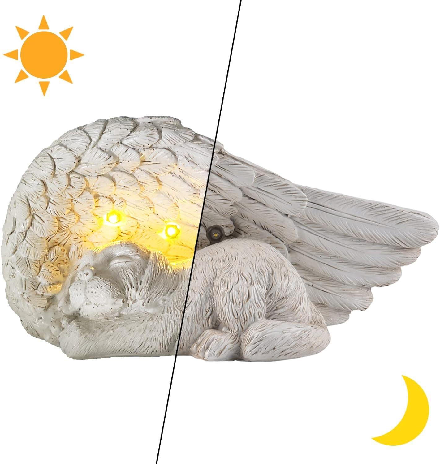 Solar LED Light Up Pet Animal Grave Memorial Marker Outdoor Remembrance Cat/Dog - Picture 10 of 13