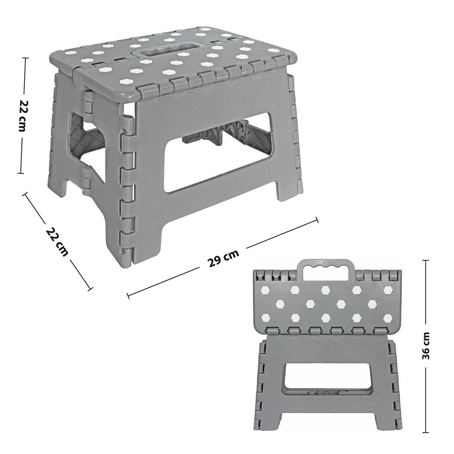 Folding Step Stool Plastic Foldable Multi Purpose Dual Step Stool Small Large - Picture 33 of 50