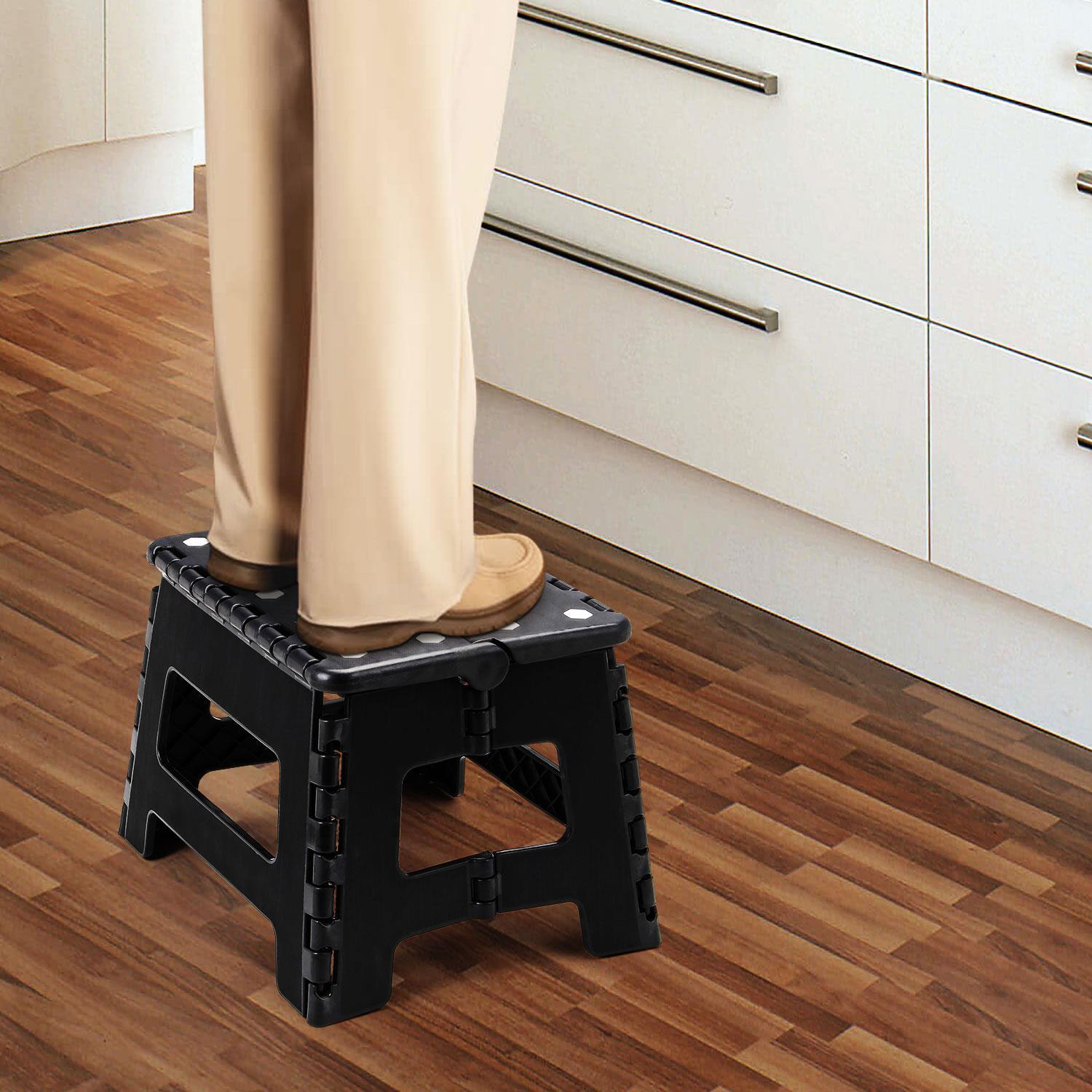Folding Step Stool Plastic Foldable Multi Purpose Dual Step Stool Small Large - Picture 20 of 50