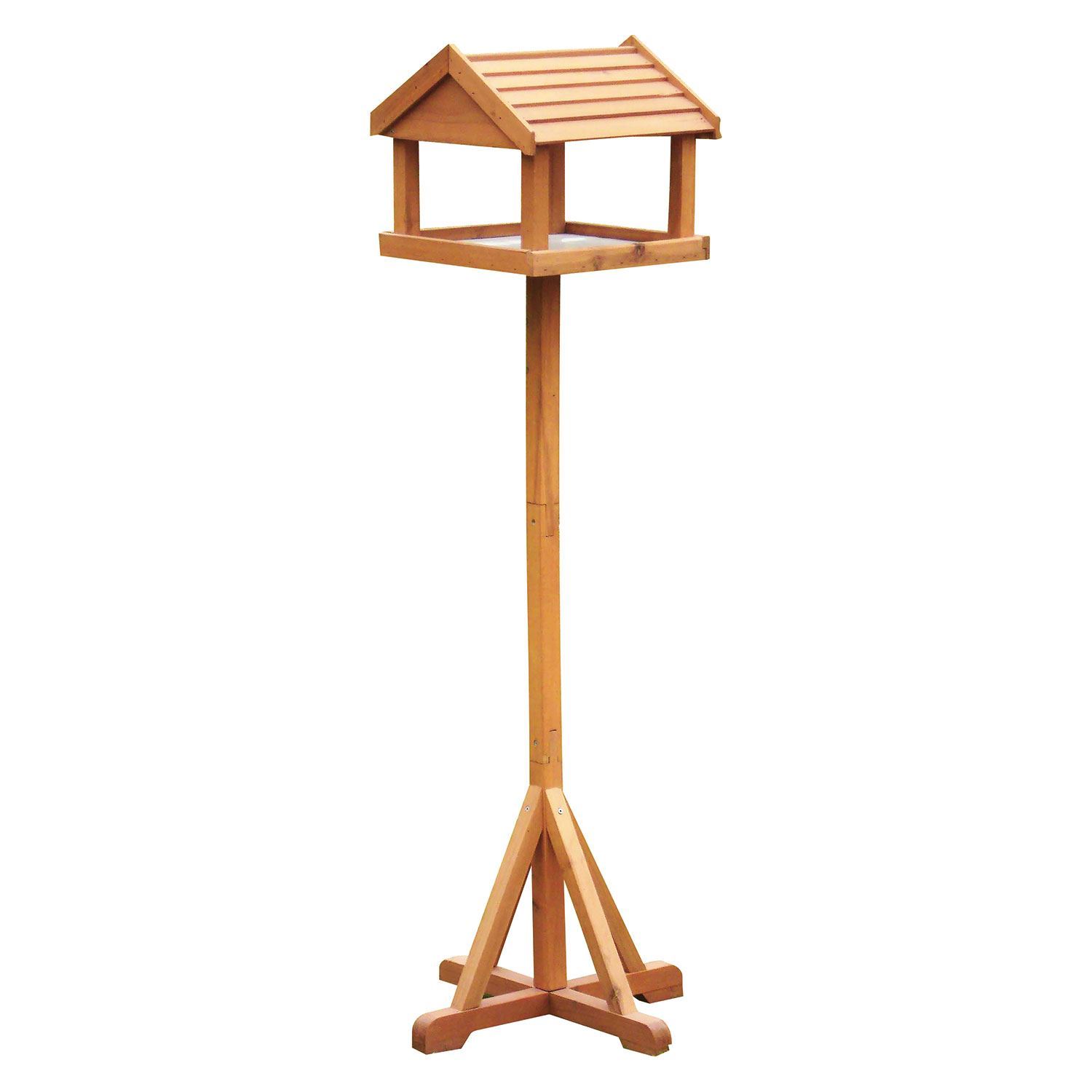 Bird Table Premium Wood Slate Garden Birds Feeder Feeding Station Free