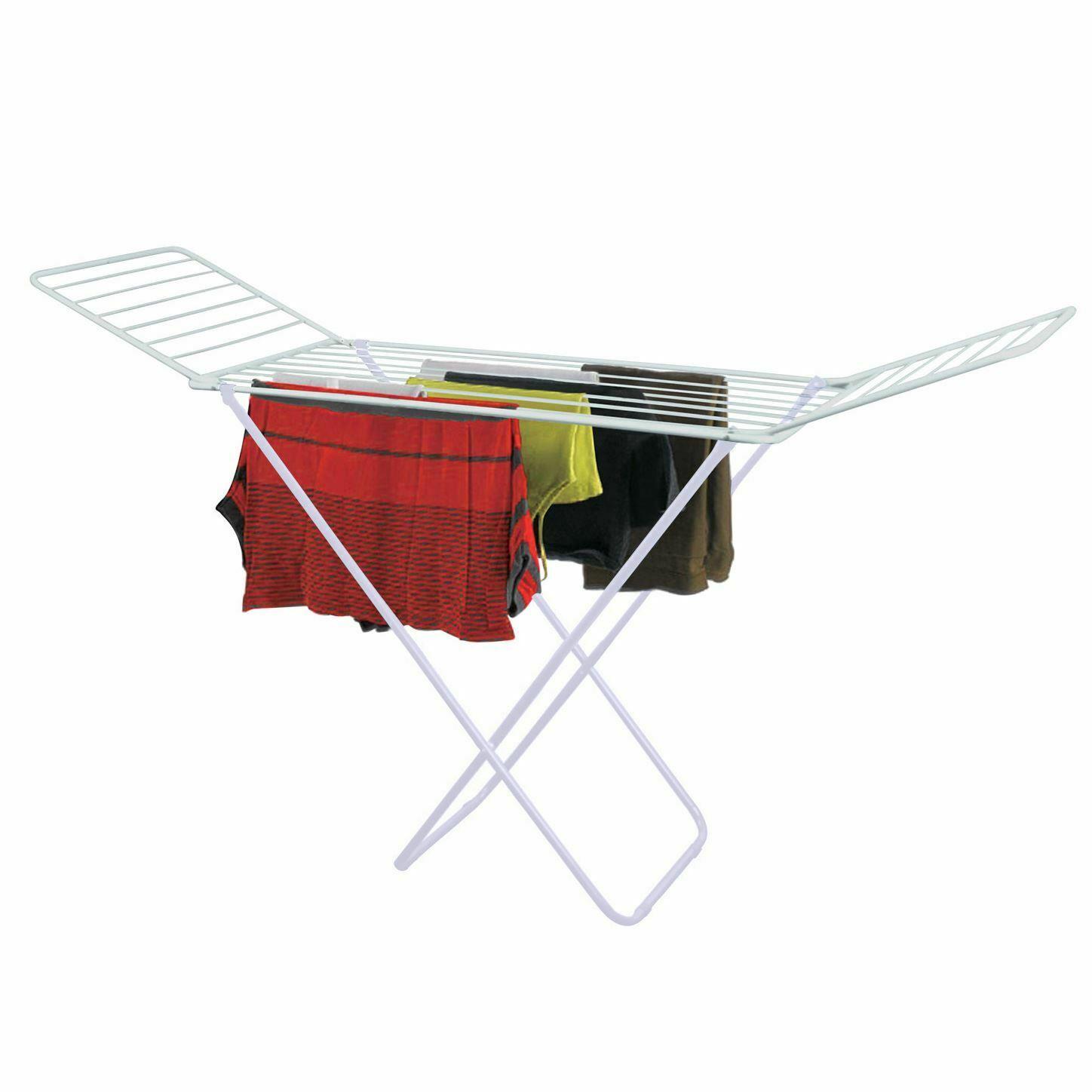 18m Steel Folding Winged Clothes Airer Indoor Outdoor Laundry Drying