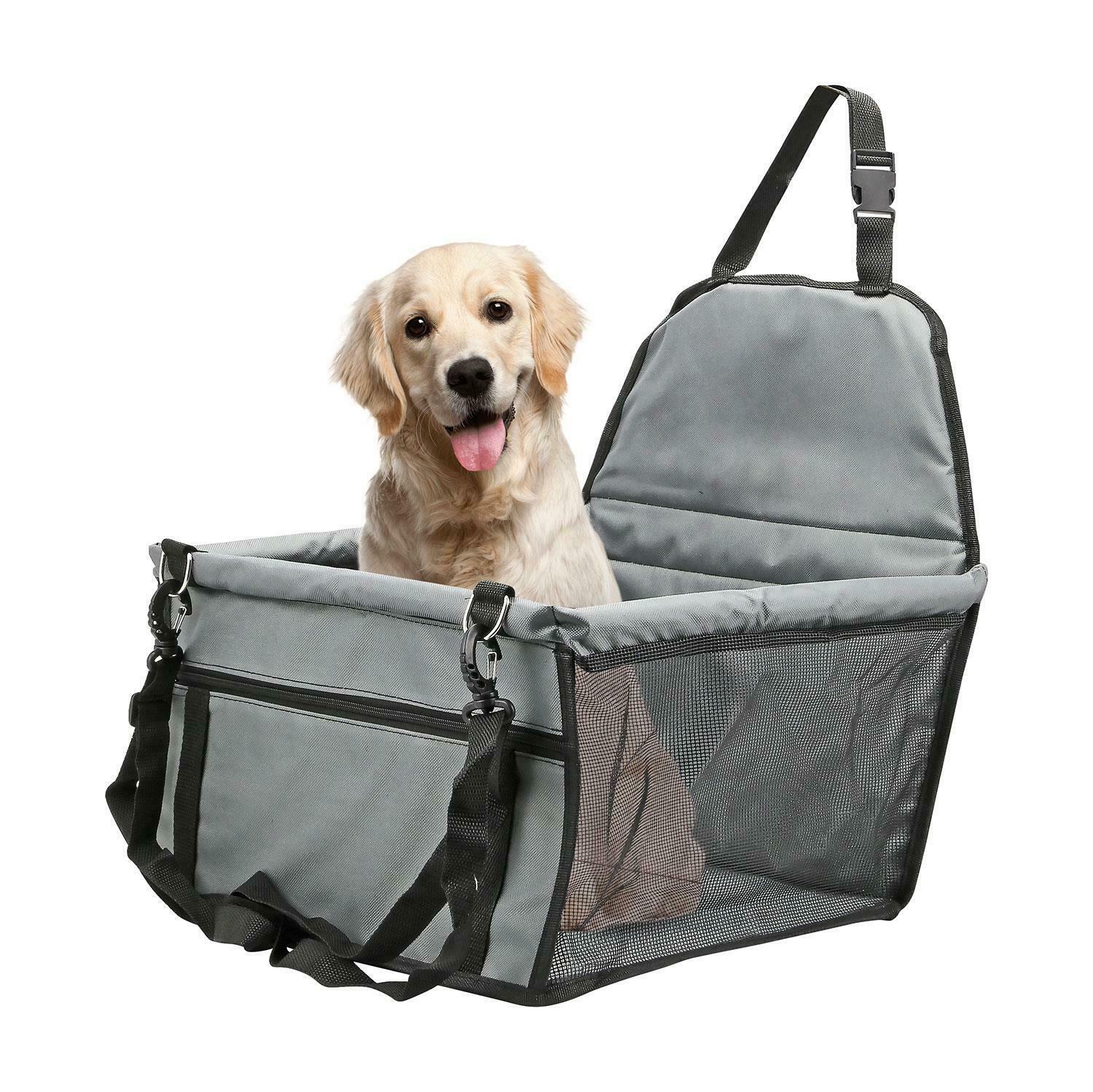 Folding Pet Dog Car Seat Safe Booster Cat Puppy Travel Carrier Bed Bag Basket UK - Picture 9 of 22