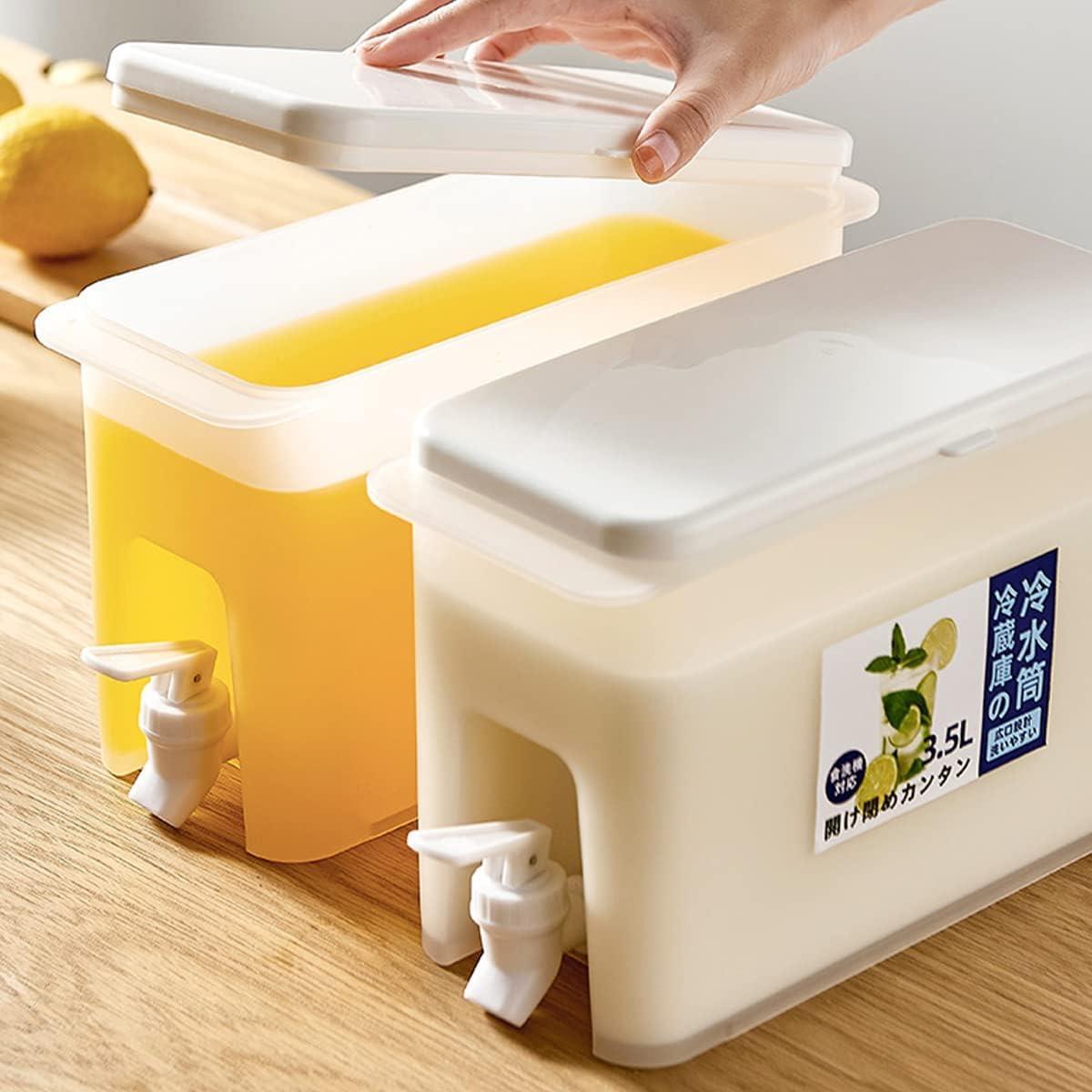 3.5/5L Jug With Tap Cold Water Container Lemonade Drink Dispenser Refrigerator - Picture 5 of 15