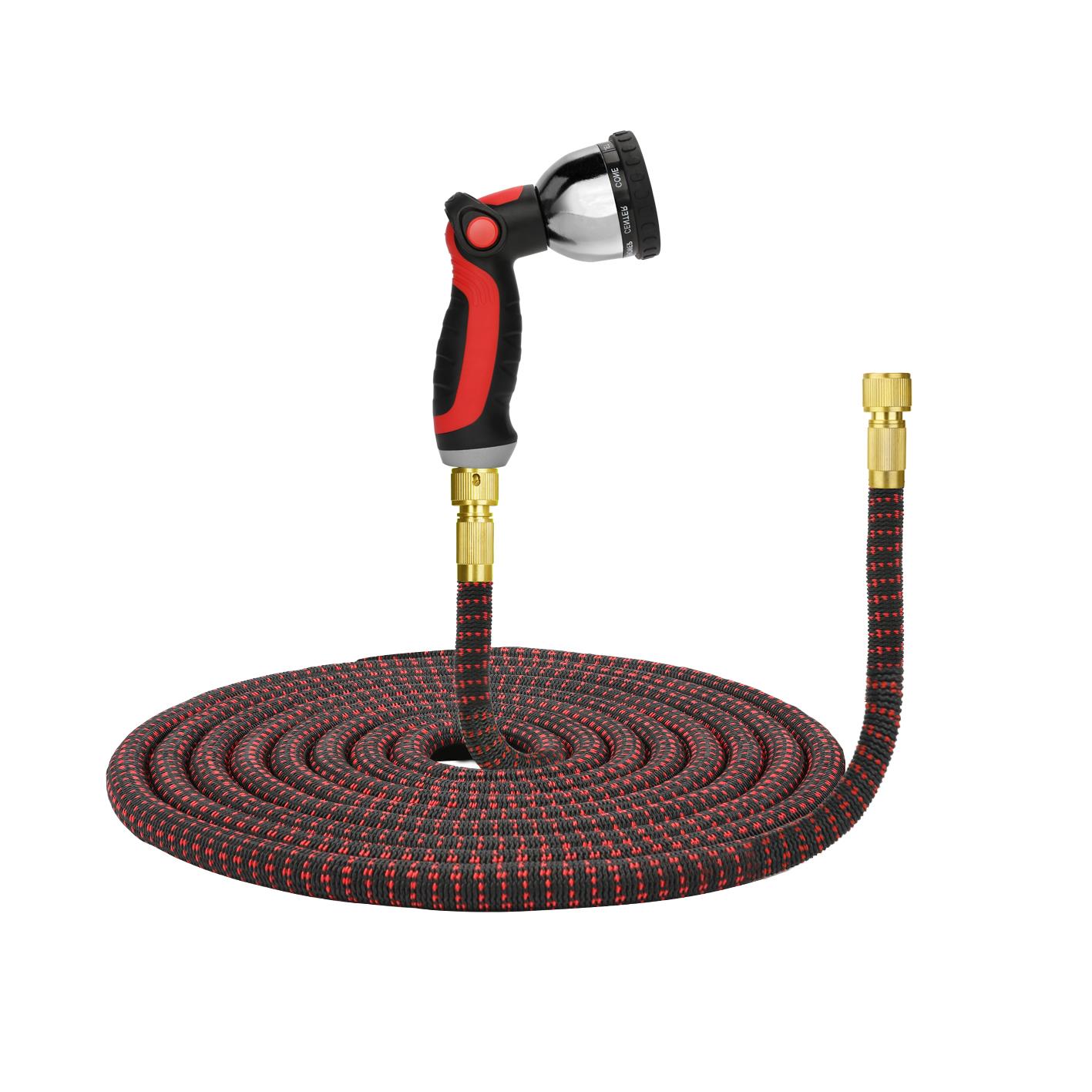 100FT 75FT 50FT EXPANDING GARDEN HOSE PIPE EXPANDABLE ALUMINIUM HEAVY