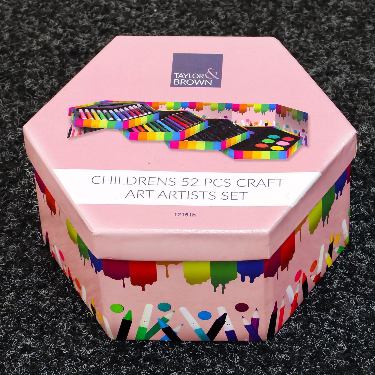 Childrens Craft Art Set Artist Box Crayons Pens Paints Pencils Activity