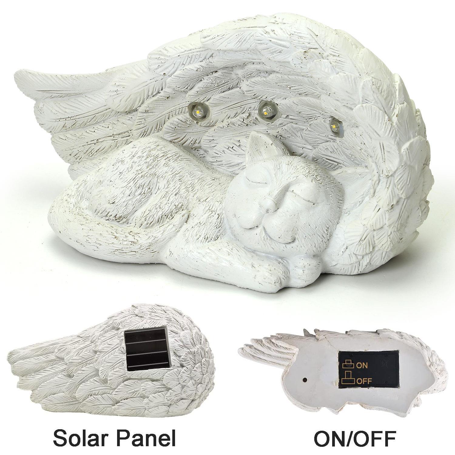Solar LED Light Up Pet Animal Grave Memorial Marker Outdoor Remembrance Cat/Dog - Picture 4 of 13