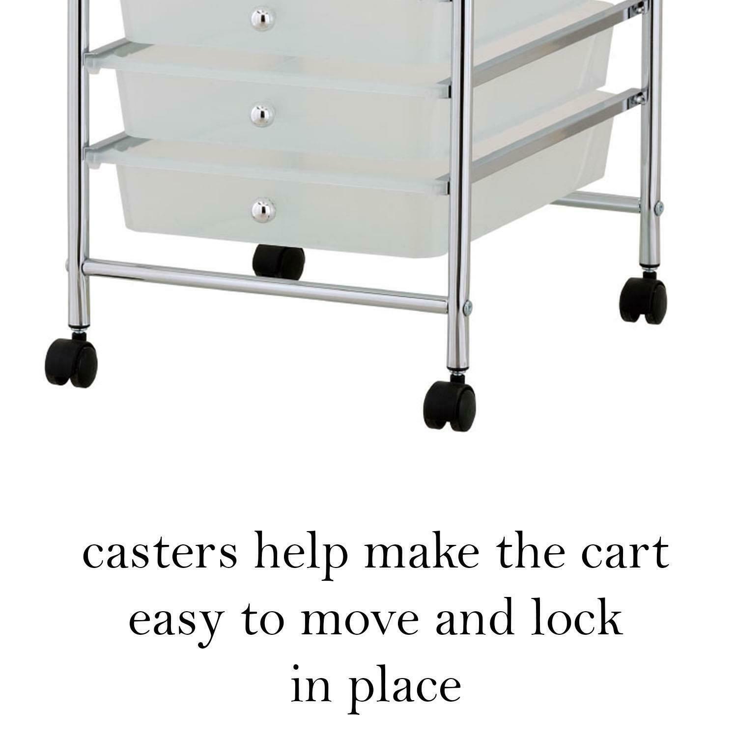 10-15 Drawer Make Up Mobile Home Office Beauty Salon Portable Storage Trolley - Picture 21 of 22