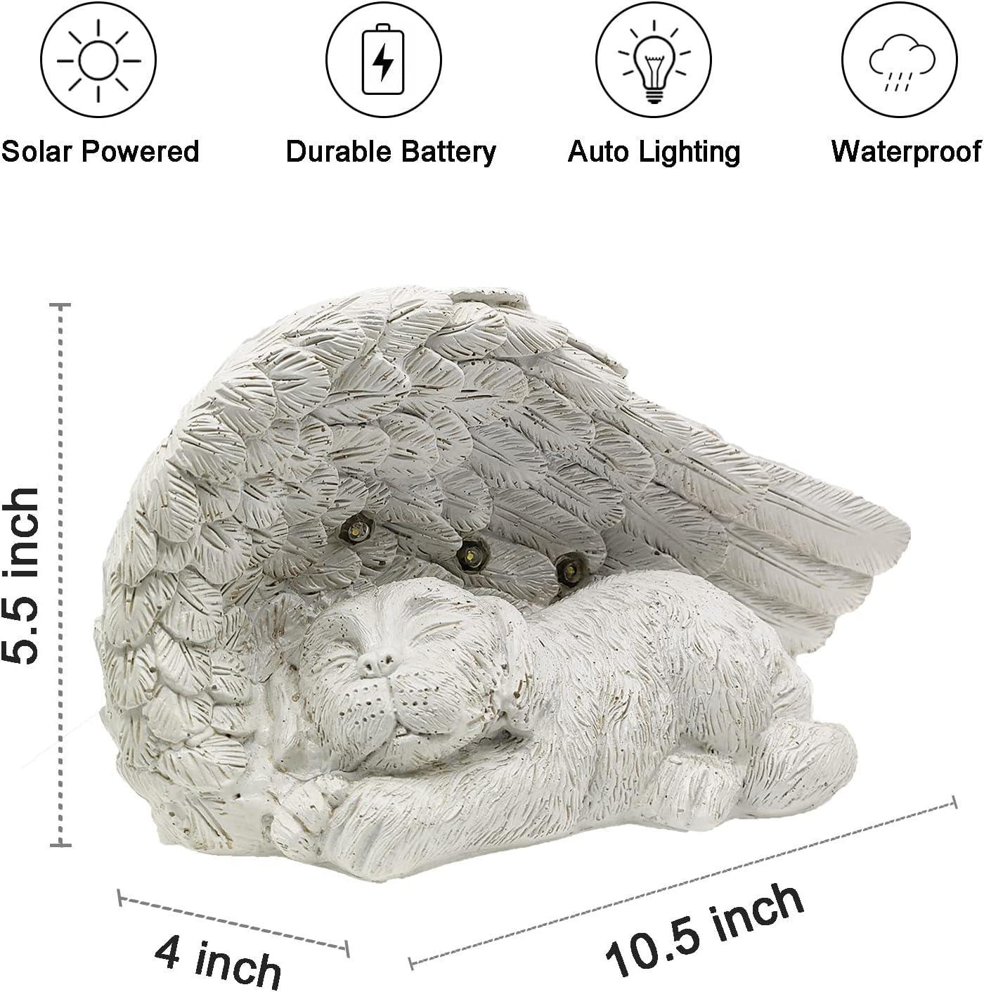 Solar LED Light Up Pet Animal Grave Memorial Marker Outdoor Remembrance Cat/Dog - Picture 9 of 13