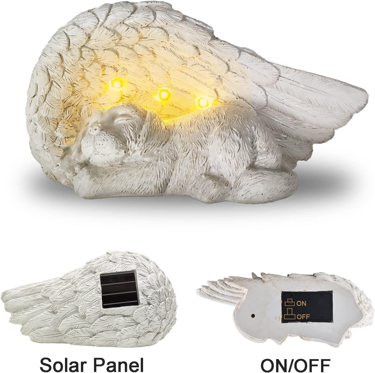 Solar LED Light Up Pet Animal Grave Memorial Marker Outdoor Remembrance Cat/Dog - Picture 11 of 13