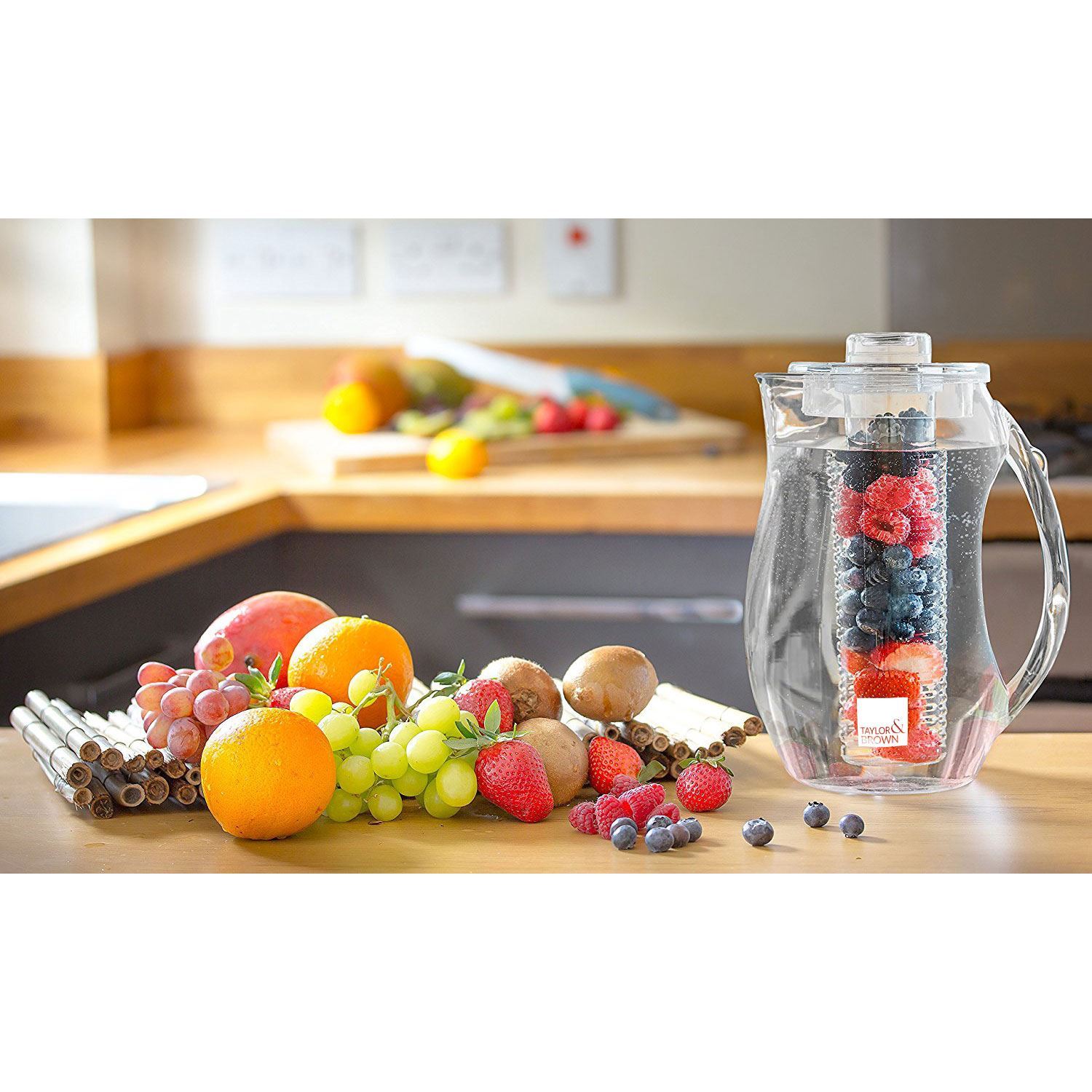 Fruit Infusion Pitcher Water Jug 2.0L With Ice Core & Flavour Infuser
