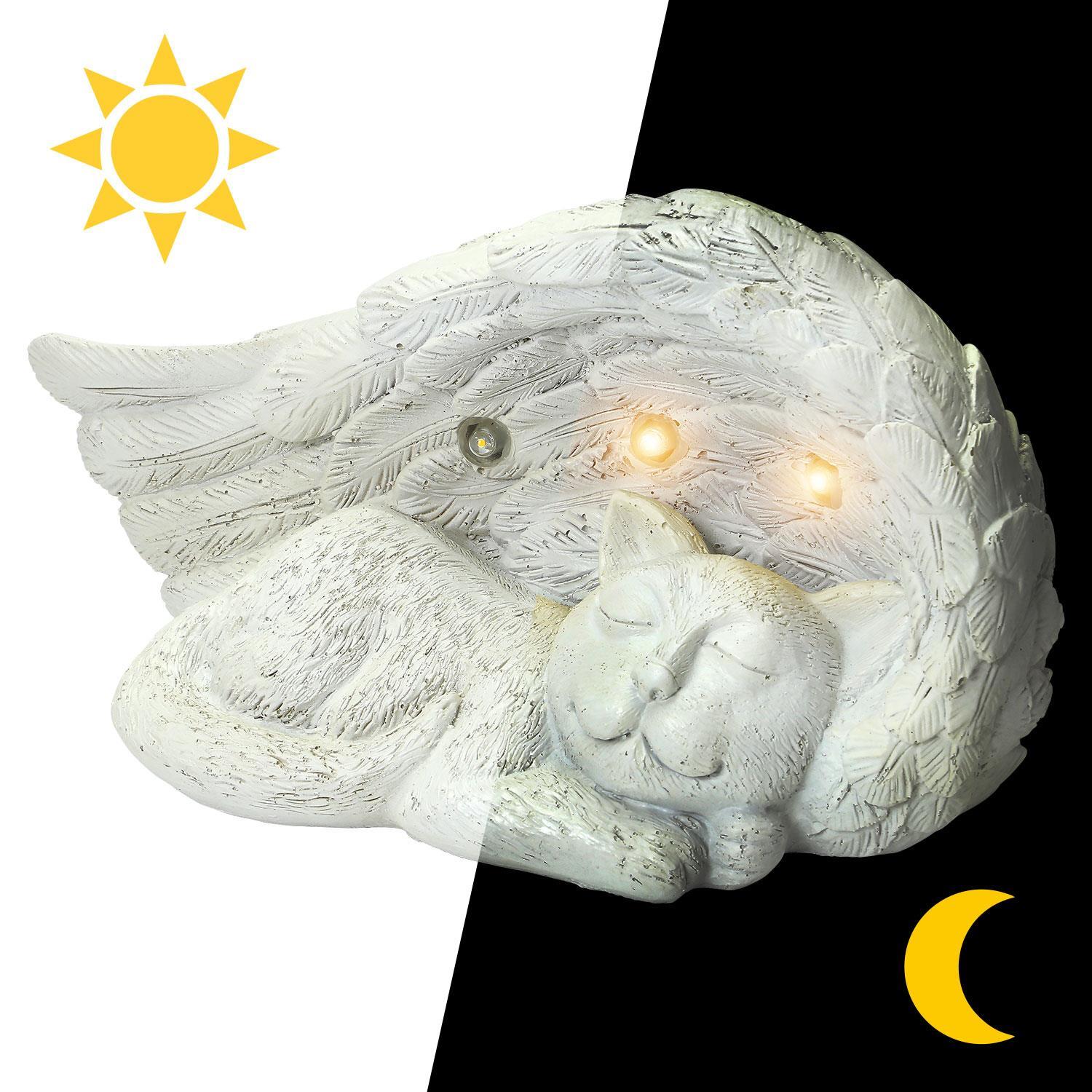 Solar LED Light Up Pet Animal Grave Memorial Marker Outdoor Remembrance Cat/Dog - Picture 3 of 13
