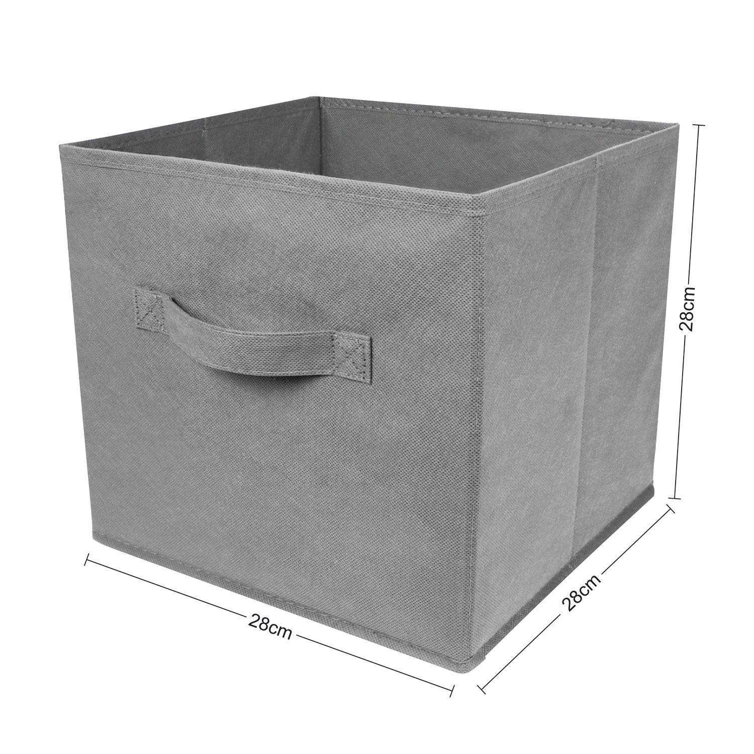 6 Pack Foldable Large Square Storage Box Collapsible Fabric Cubes Kids