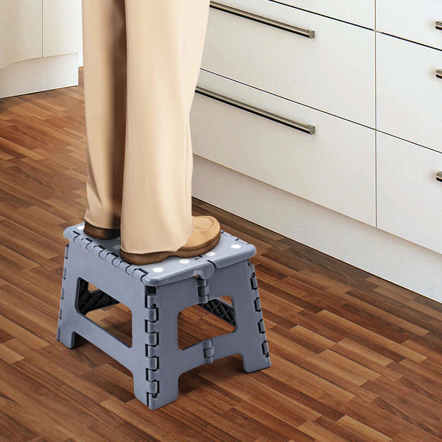 Folding Step Stool Plastic Foldable Multi Purpose Dual Step Stool Small Large - Picture 30 of 50
