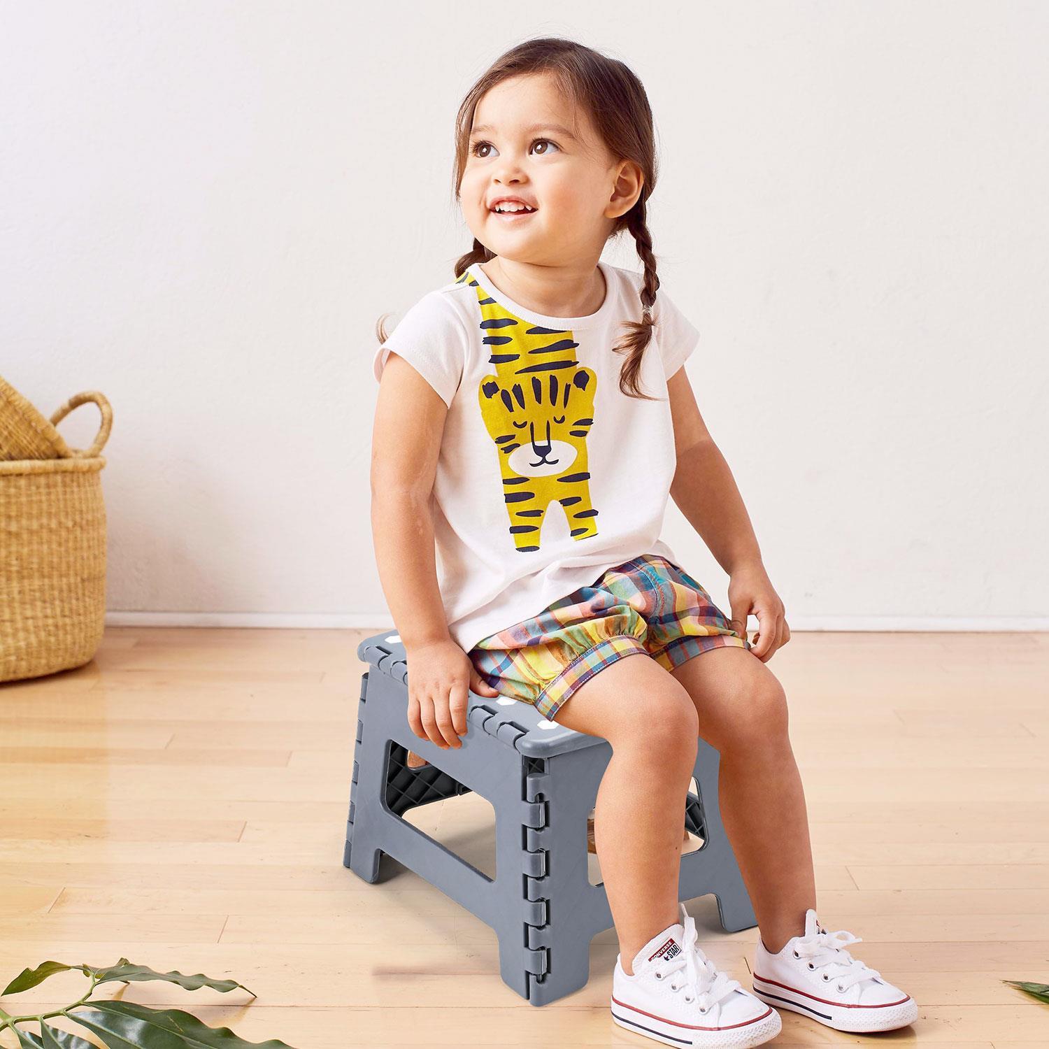 Folding Step Stool Plastic Foldable Multi Purpose Dual Step Stool Small Large - Picture 31 of 50