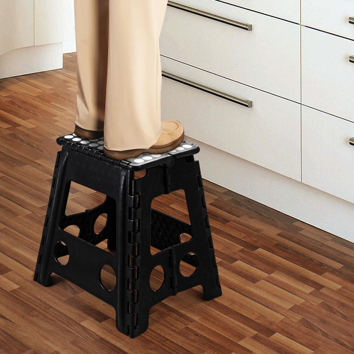 Folding Step Stool Plastic Foldable Multi Purpose Dual Step Stool Small Large - Picture 11 of 50