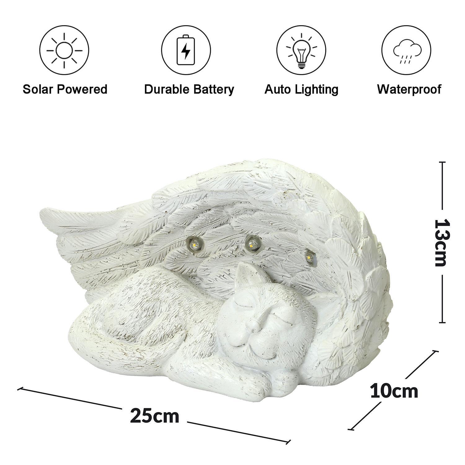 Solar LED Light Up Pet Animal Grave Memorial Marker Outdoor Remembrance Cat/Dog - Picture 6 of 13