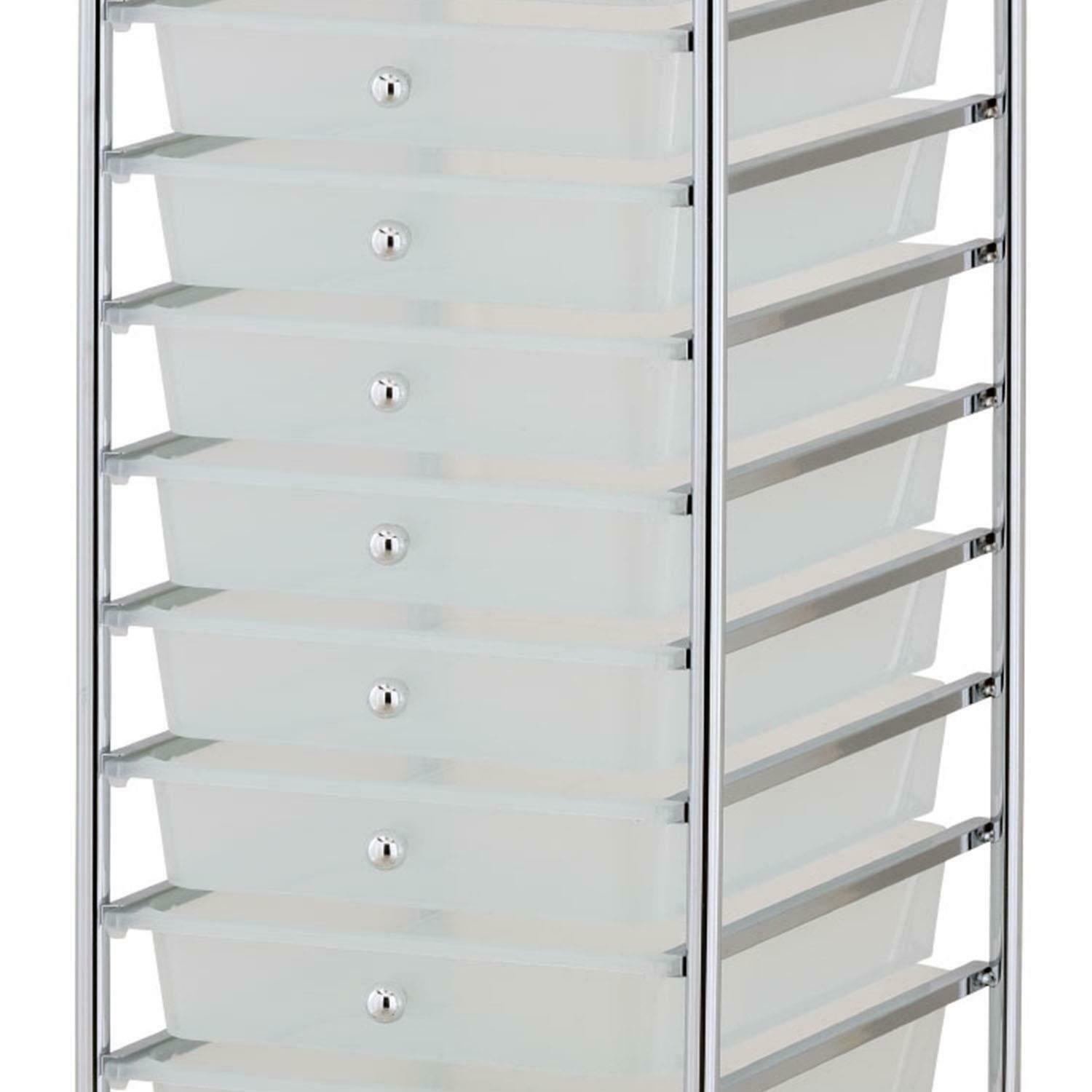 10-15 Drawer Make Up Mobile Home Office Beauty Salon Portable Storage Trolley - Picture 18 of 22