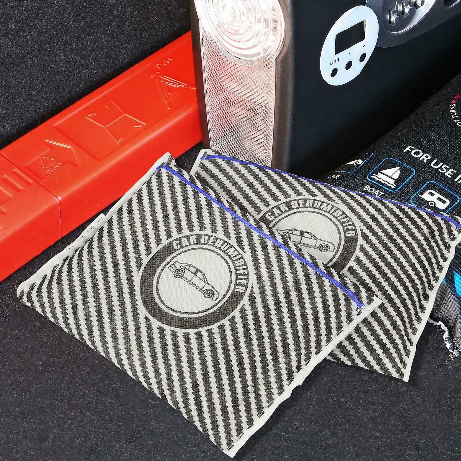 2 x CAR DEHUMIDIFIER BAG REUSABLE SILICA GEL PAD MOISTURE DAMP ABSORBER