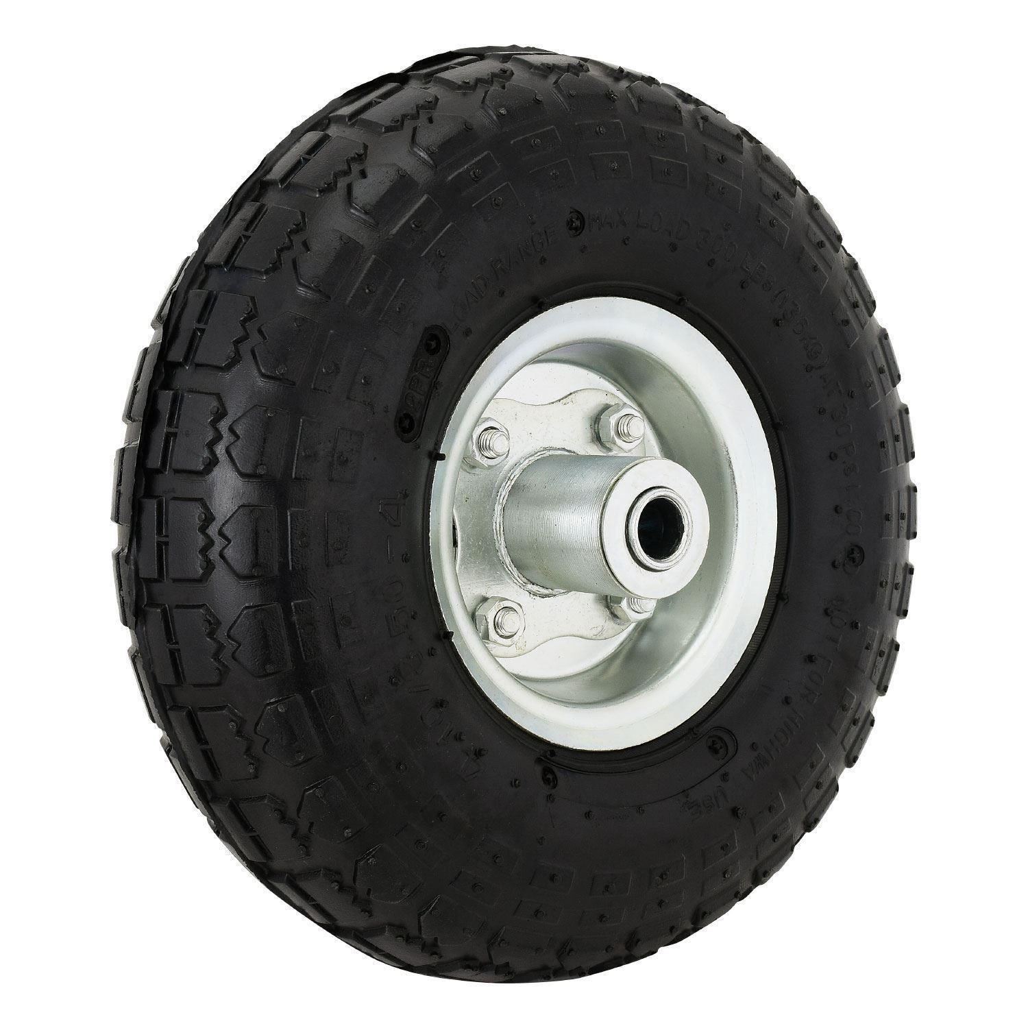 4 x 10/"Heavy Duty Pneumatic Sack Truck Trolley Wheel Barrow Tyre Tyres Black