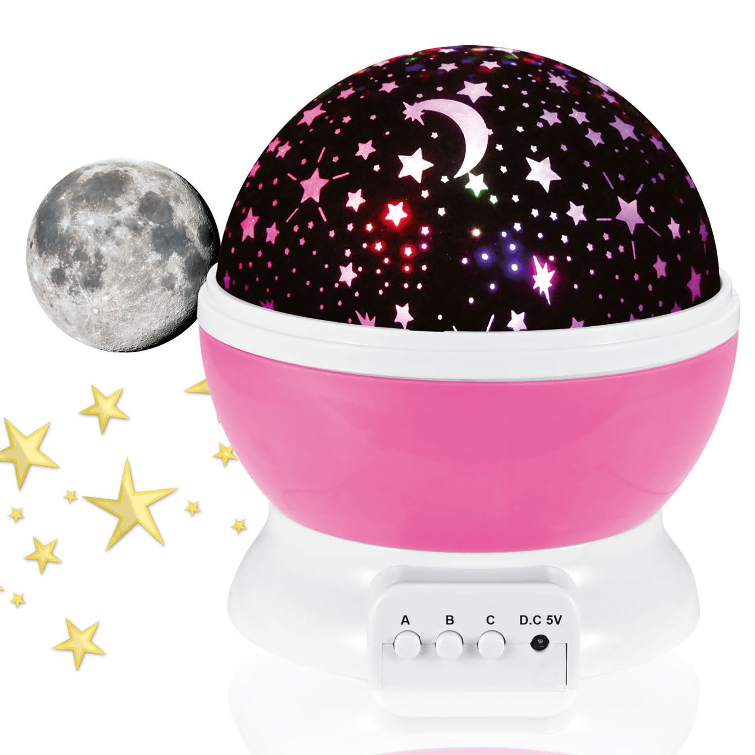 Bébé Enfants chambre Nursery rotative Star Projecteur Lumière Nuit Lampe Violet