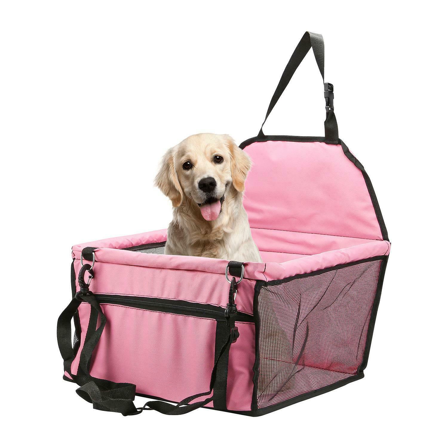 Folding Pet Dog Car Seat Safe Booster Cat Puppy Travel Carrier Bed Bag Basket UK - Picture 22 of 22